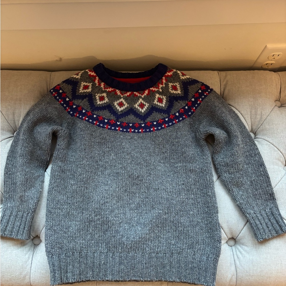 Mini Boden. Size 5-6 boys wool fair isle sweater.